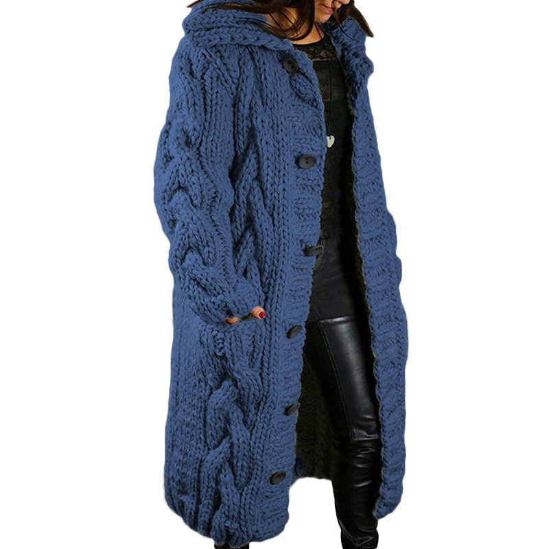 2024 European and American Women's New Cardigan plus size Sweater Jacket Fashion Amazon Sweater Cross-border Women's Knitted Sweater