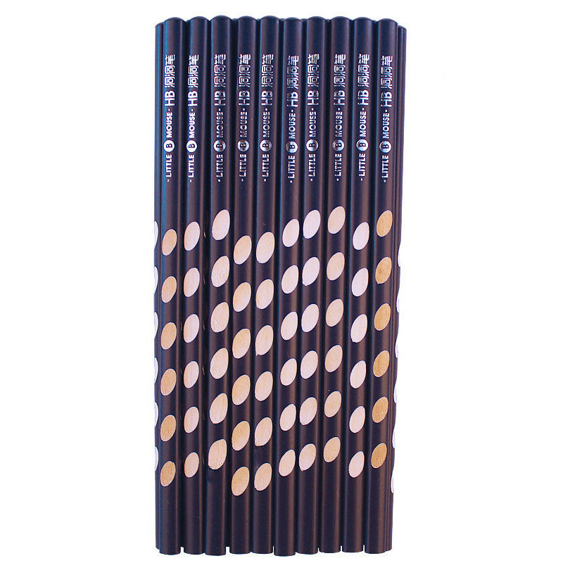 Zhengzi Hole Pencil Triangle Rod First Grade Primary School Pupils HB Writing Pen Kindergarten Writing Pen 2B Test Pencil