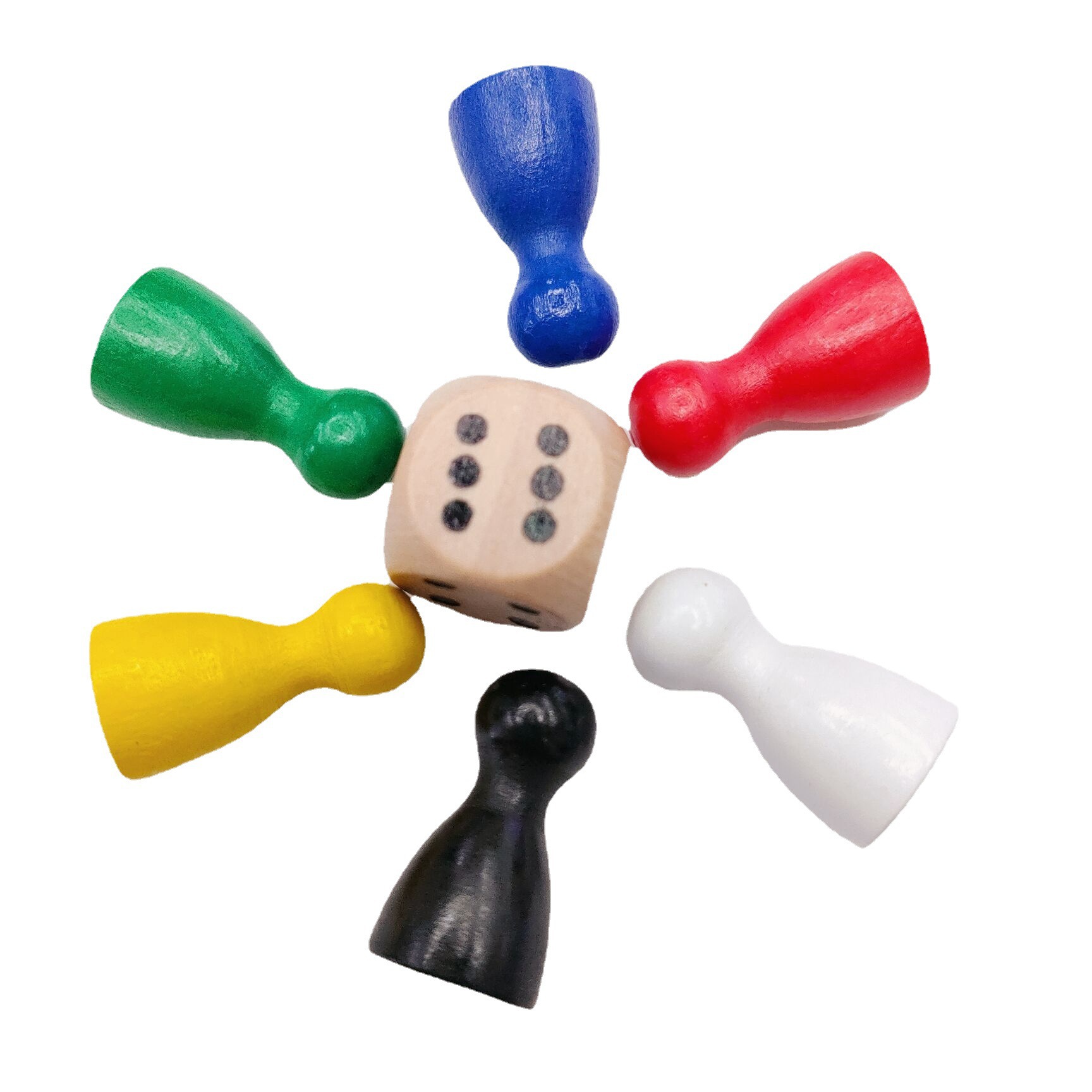 Youheng Wooden Chess Wooden Dice Chess Set Humanoid Chess Board Game Accessories Wooden Checkers Flying Spot