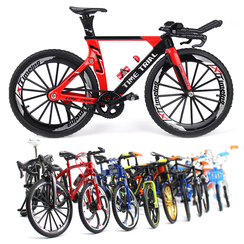New cross-border creative alloy bicycle model ornaments mini bicycle metal toy model collection