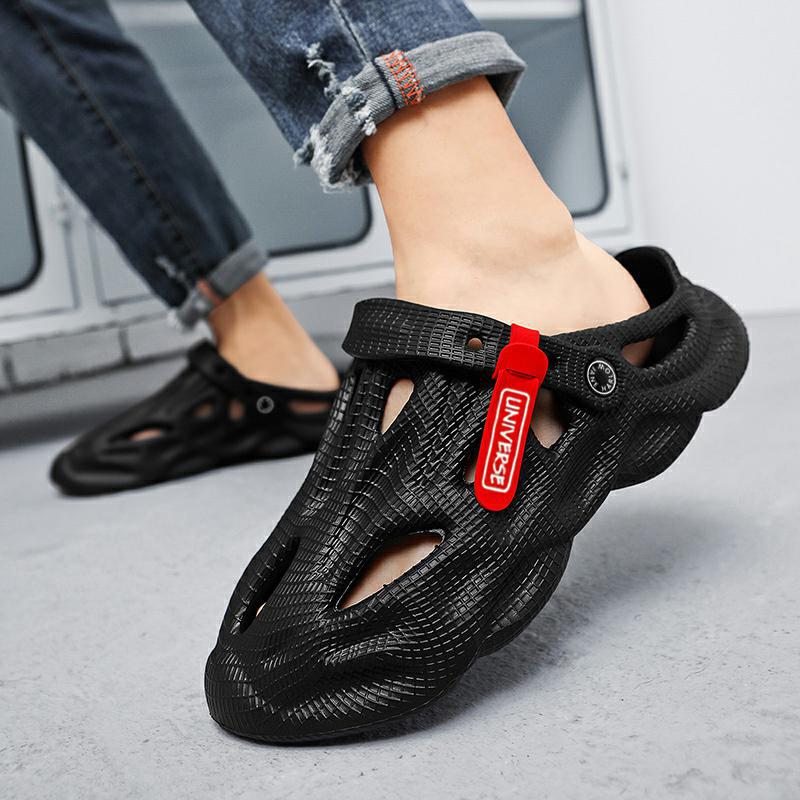 2023 Summer new fashion closed toe Beach men's sandals outer wear hollow breathable non-slip dual-use coconut hole shoes