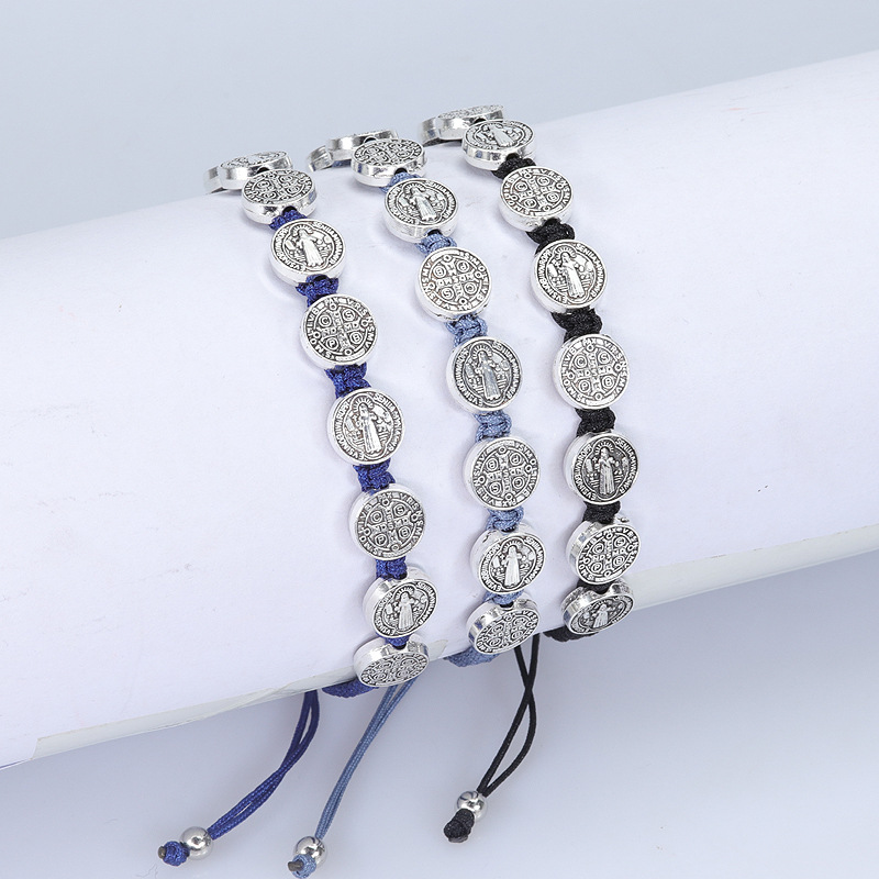 European and American cross-border new figure portrait woven bracelet men's holiday bracelet in stock Amazon TEMU supply