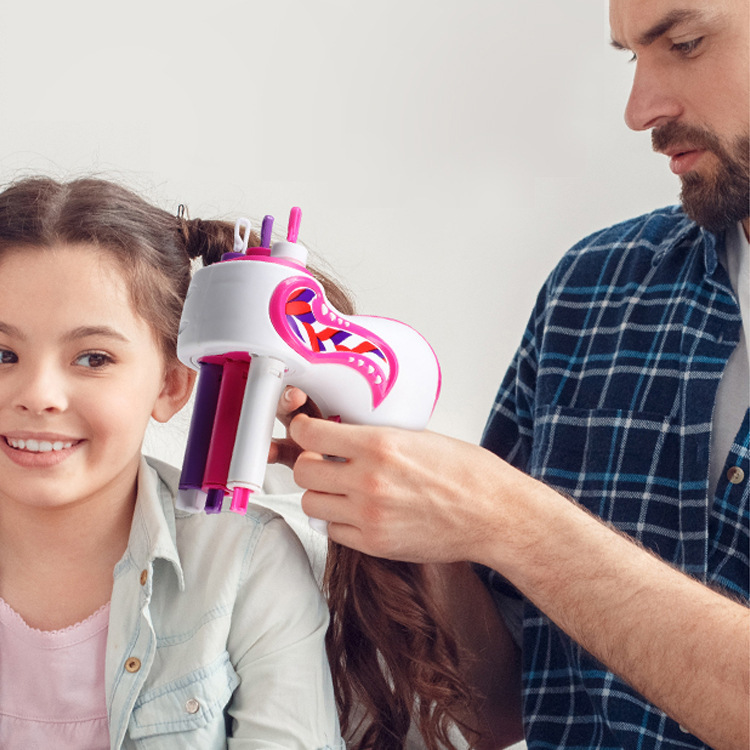 子供の電気ヘアブレイダーおもちゃ女の子髪結束カラフルなメイクジュエリーラインストーンギフト怠惰な自動編組ツール|undefined