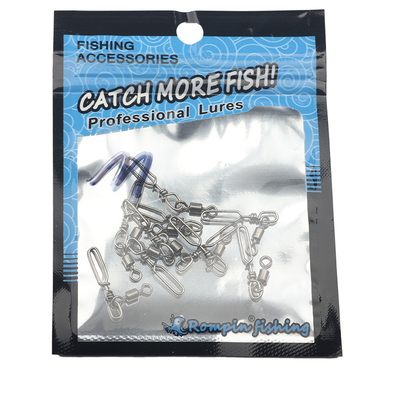 All stainless steel wearable guide ring pin sea fishing Luya through Rod slightly ring quick pin connector 8-word swivel