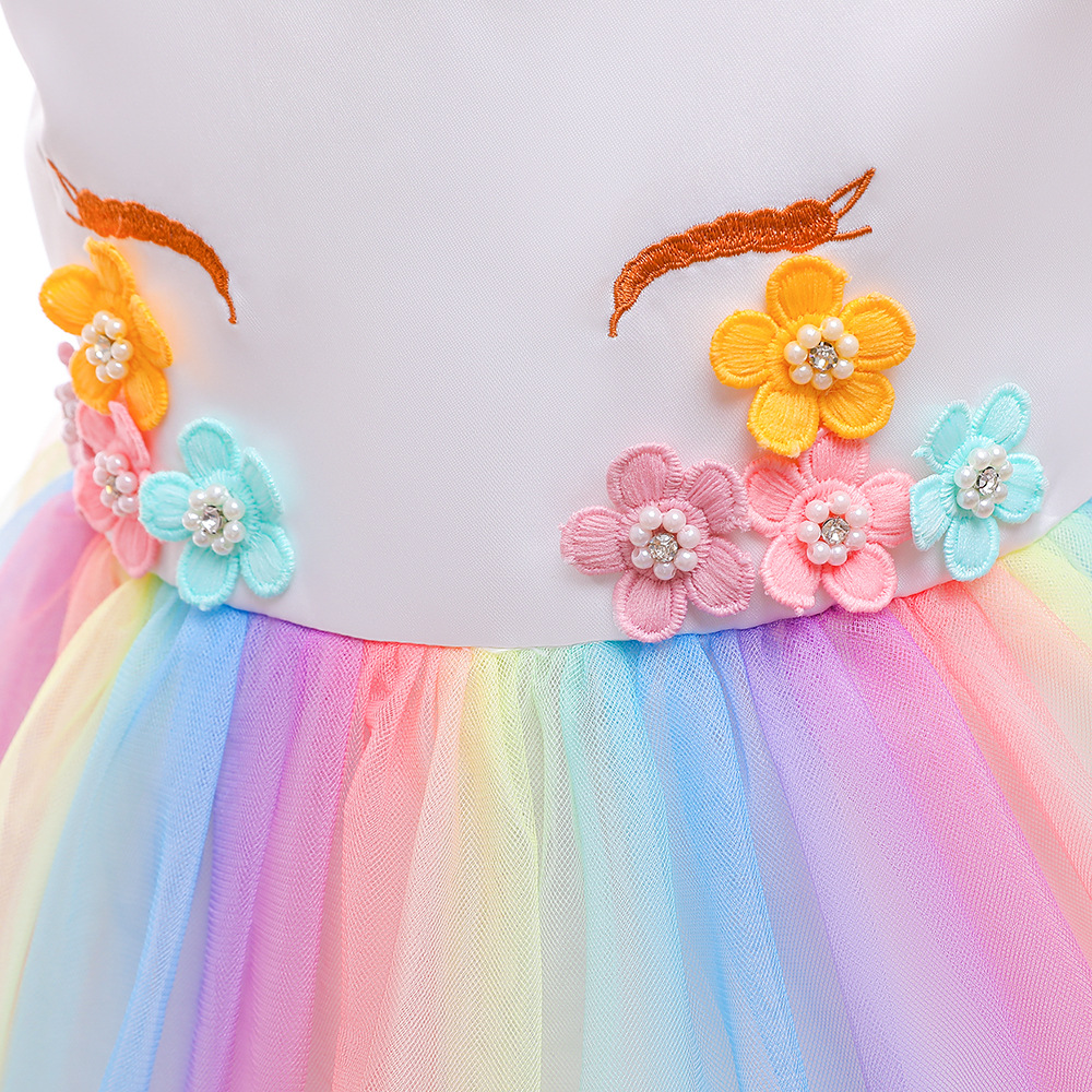 Foreign Trade Amazon New Unicorn Children's Dress Girl Princess Dress Children's Dress Princess Dress