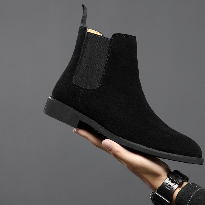 Chelsea Boots Men's Cross-border Large Size 48 Supply Autumn and Winter Men's Boots British Martin Boots Men's and Women's Same Style