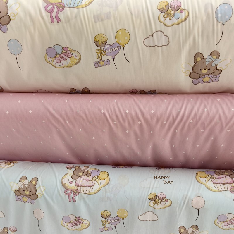 2023 Spring and Summer New Style 60-count Twill Reactive Printed Pure Cotton Infant Bed Sheets Quilt Cover Kidsren's Pajamas Fabric