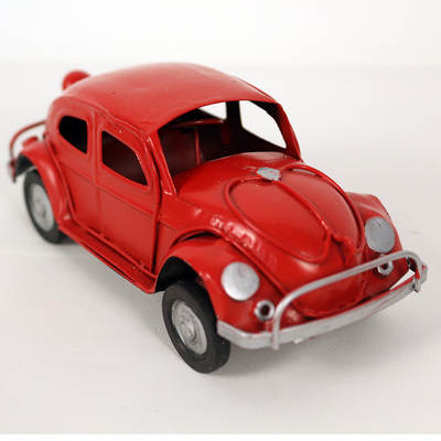 Beetle Shaped Car Decorative Ornaments Christmas Holiday Decorative Gift Metal Beetle Car Desktop Ornaments