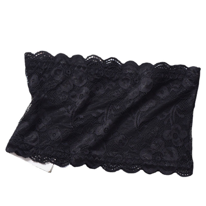 Lace lace sexy one-word round tube top anti-light strapless base underwear beautiful back underwear women's factory direct sales