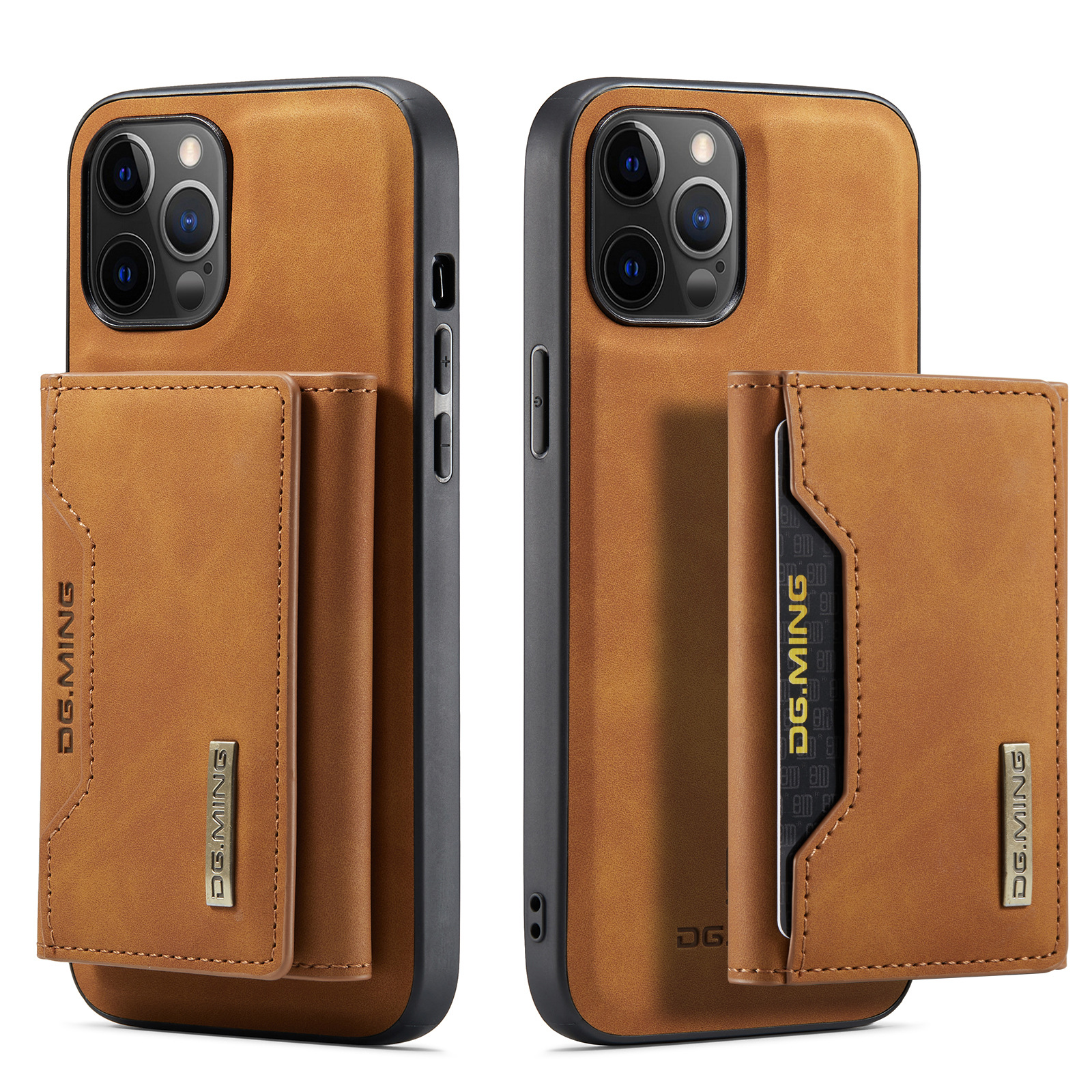 M2 Handyhülle für iPhone13 Magnetkartentasche iP12 Pro Max Magnet Split Wallet Schutzhülle aus Leder_voghion.com