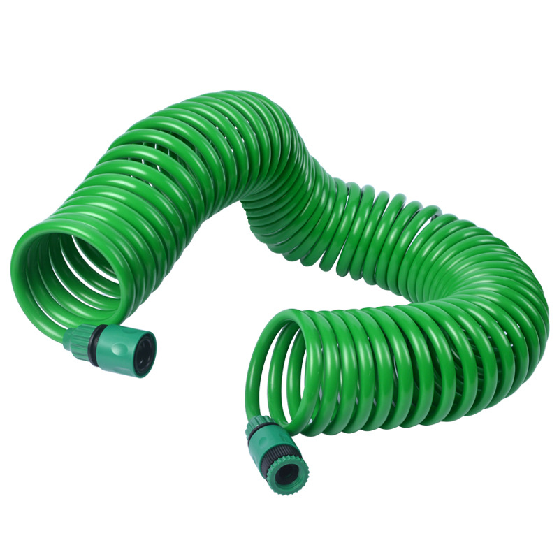 Wholesale household spring tube watering water gun telescopic water pipe watering vegetables car wash water gun hose garden 5 function nozzle