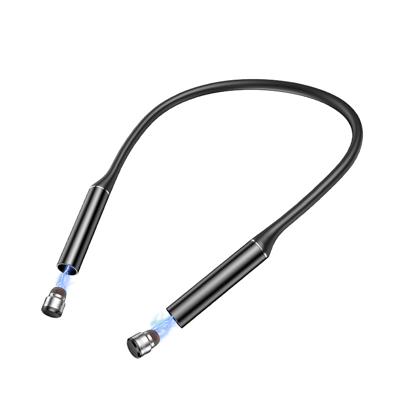 New Hanging Neck Mini Invisible Bluetooth Headset 5.1 Magnetic Sports Earplug Binaural Talking Neck Hanging Ear