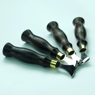 Boutique sandalwood stainless steel fan-shaped leather edge holder edge holder shallow groove pressure groove drum lifting device diy hand tools