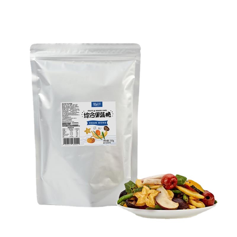 Mingde.com red vegetable and fruit crisps 250g-500g bagged mushroom okra Apple comprehensive dried fruit and vegetable