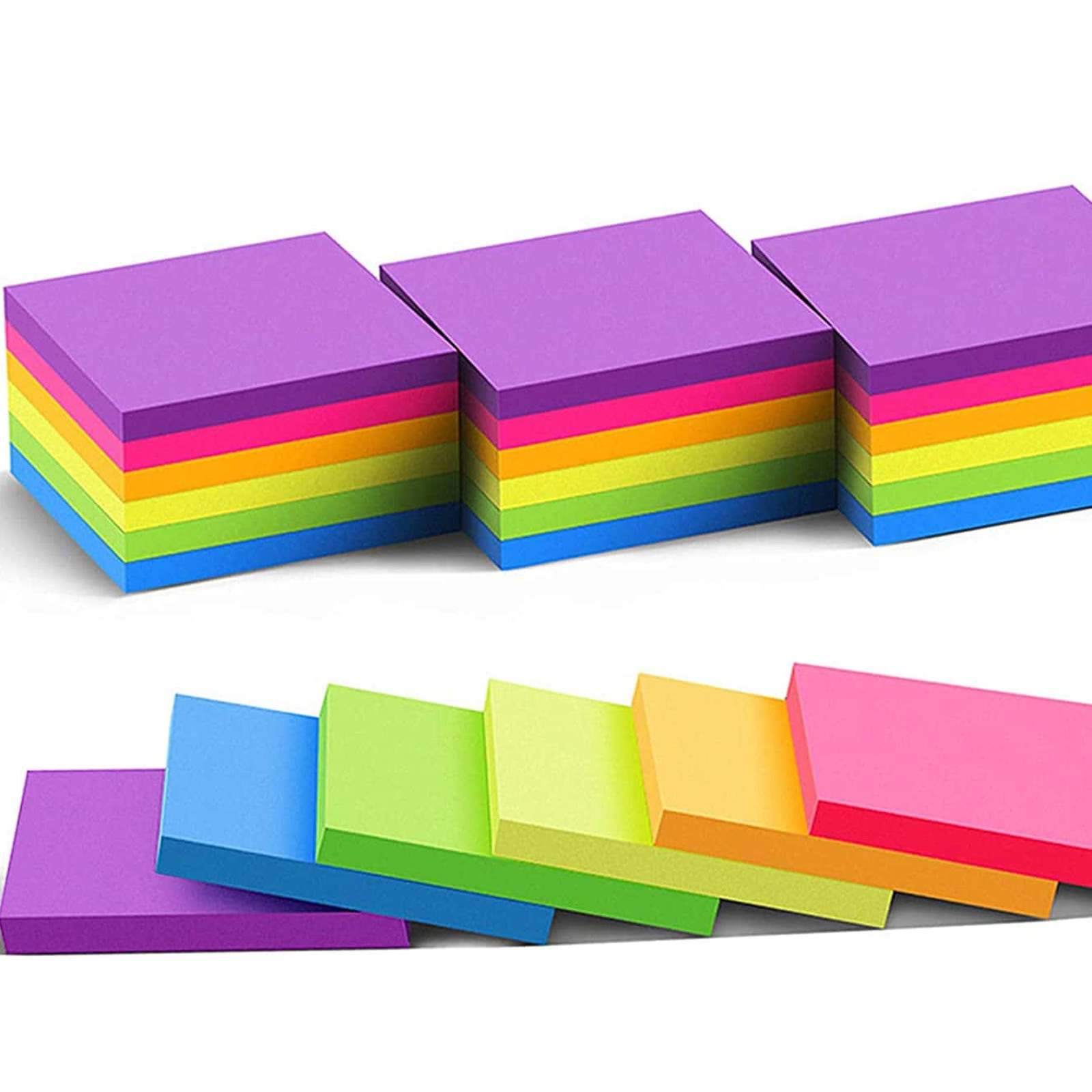 Fluorescent color Post-It Notes 3*3inch student notes n times paste cross-border best selling notes Factory Outlets