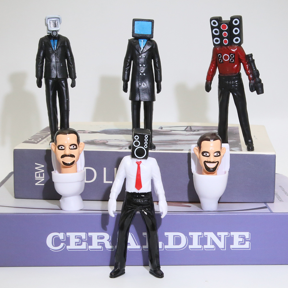 New cross-border Toilet Man VS surveillance Man camera man doll funny game model boy gift decoration