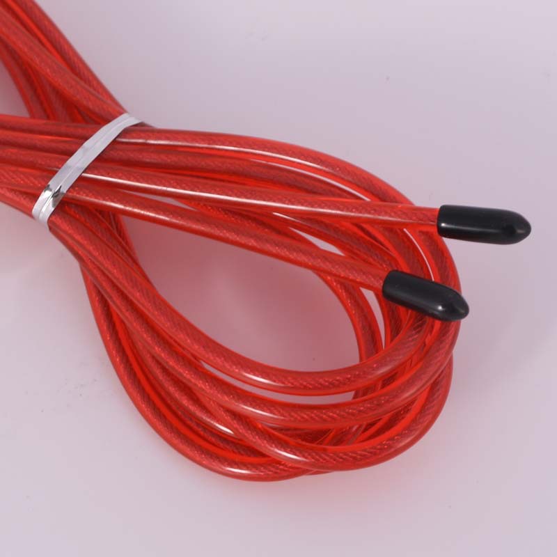 Bearing steel wire spare rope aluminum alloy rubber PVC fitness high speed steel wire rope skipping exercise 3m * 4.5mm special