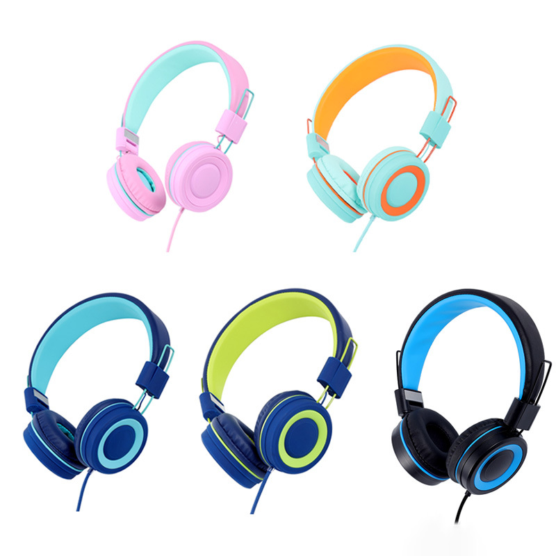 E-Commerce popular children's headset headset wired color notebook tablet mobile phone learning online class gift headset