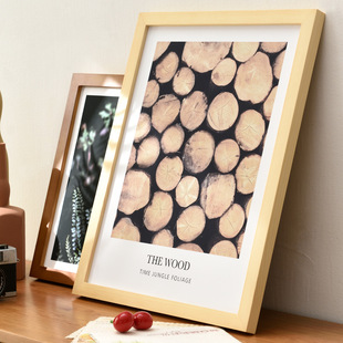 Solid wood frame hanging wall painting frame mount A4 panel A3 4 open 8K16 inch 20 -inch 24 -album photo frame wooden