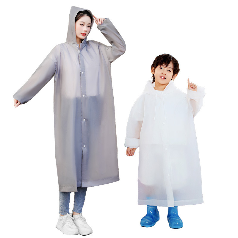 Disposable Raincoat EVA Adult Children Thickened Long Full-body Anti-rainstorm Shoe Cover Cloak One-piece Poncho