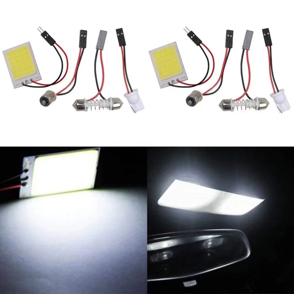Car reading light led room light board light COB 18 24 36 48 light roof light double pointed ba9s