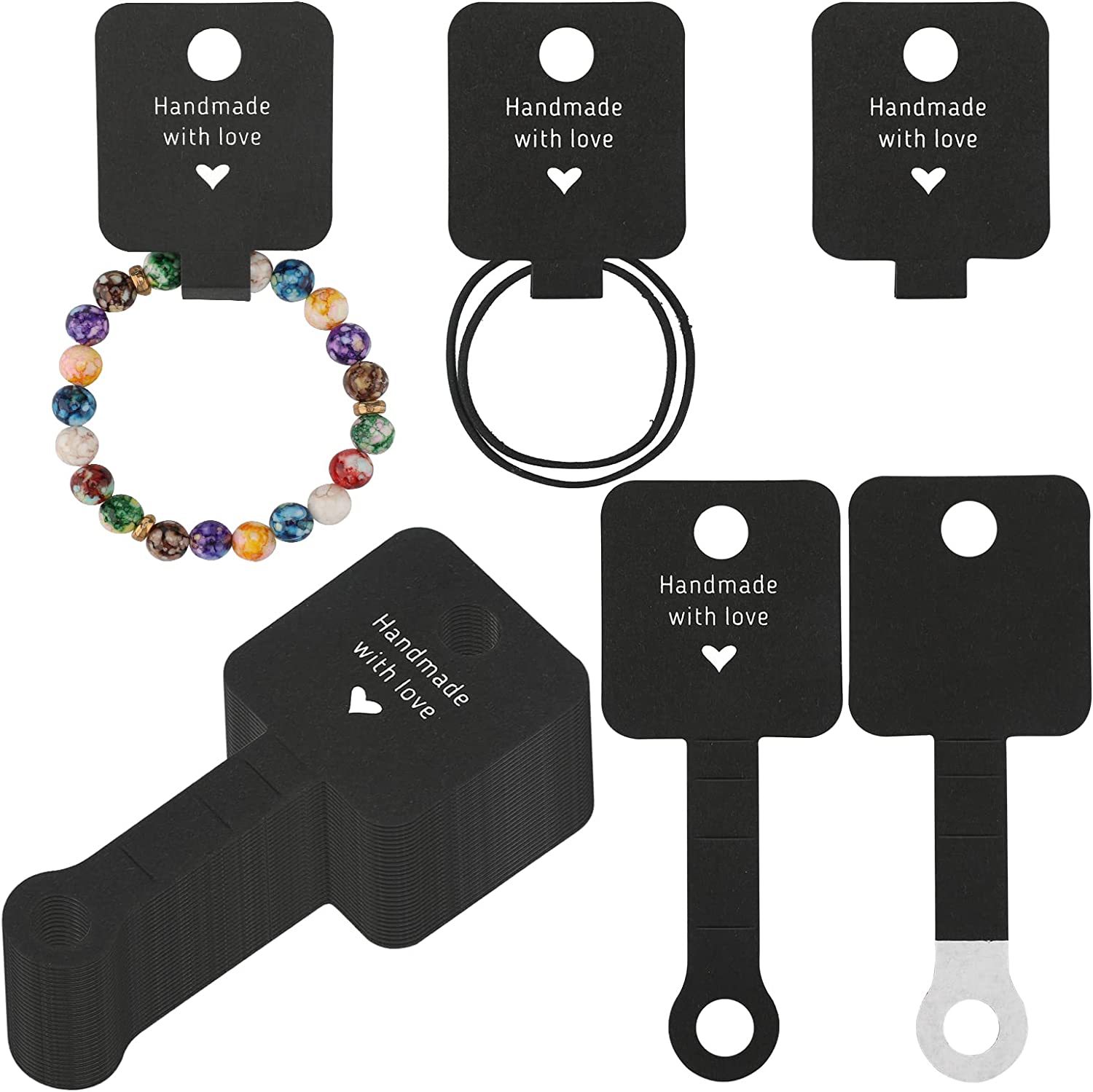 Amazon Hot Sale Display Card 4x 10 Hair Ring Bracelet Folded Card First Jewelry Display Card Jewelry Packaging Folded Card