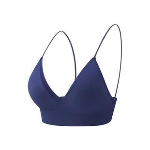 European and American Deep V Character Triangle Cup Girl's Chest Wrapping Large Size Bra Outer Wear Camisole Women's Underwear Without Steel Ring