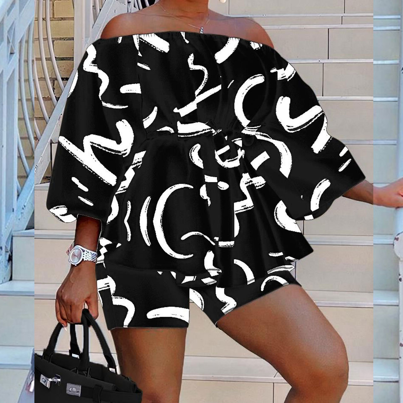 ZQS10306 Hot Selling European and American Sexy Large Size Printing Suit for Nightclub