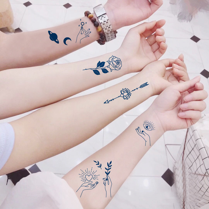 Juice Tattoo Stickers Internet Red Tattoo Stickers Lasts 15 Days in stock Wholesale Herbal Plant Semi-Permanent Tattoo Stickers