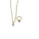Hot Selling Simple suit Jewelry Fashion All-match Zircon Necklace Earrings Ring Bracelet Four-piece Jewelry in stock