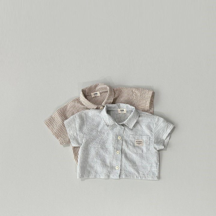2023 Summer Korean Style ins Casual Suit for Boys and Girls Infants Striped Pocket Top Tooling Shorts