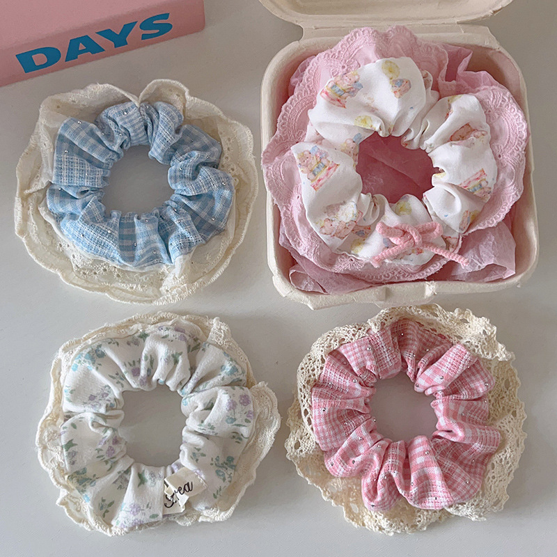 Colorful Hair Loop Internet Popular High Color Value Hair Accessories Advanced Lace Cute Hair Accessories Tie Hair Headwear for Women