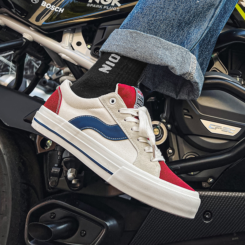 New 2023 Spring Men's Shoes ins Korean Style Casual Retro Skate Shoes Niche Couple Student Canvas Shoes Women