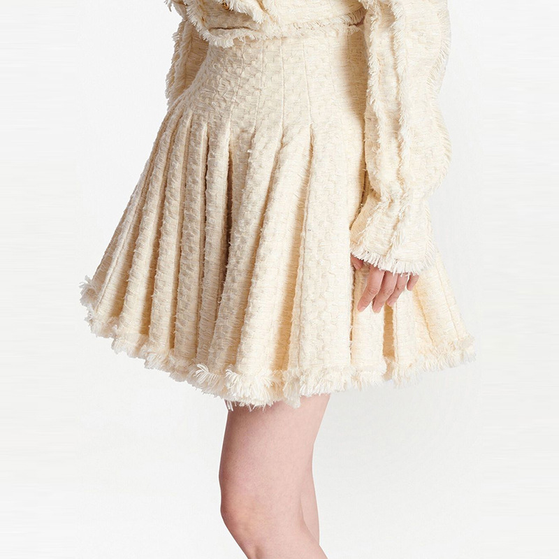 In stock 2024 autunno e inverno Nuova giacca da abito con frange in tweed corto temperamento moda europea e americana_voghion.com