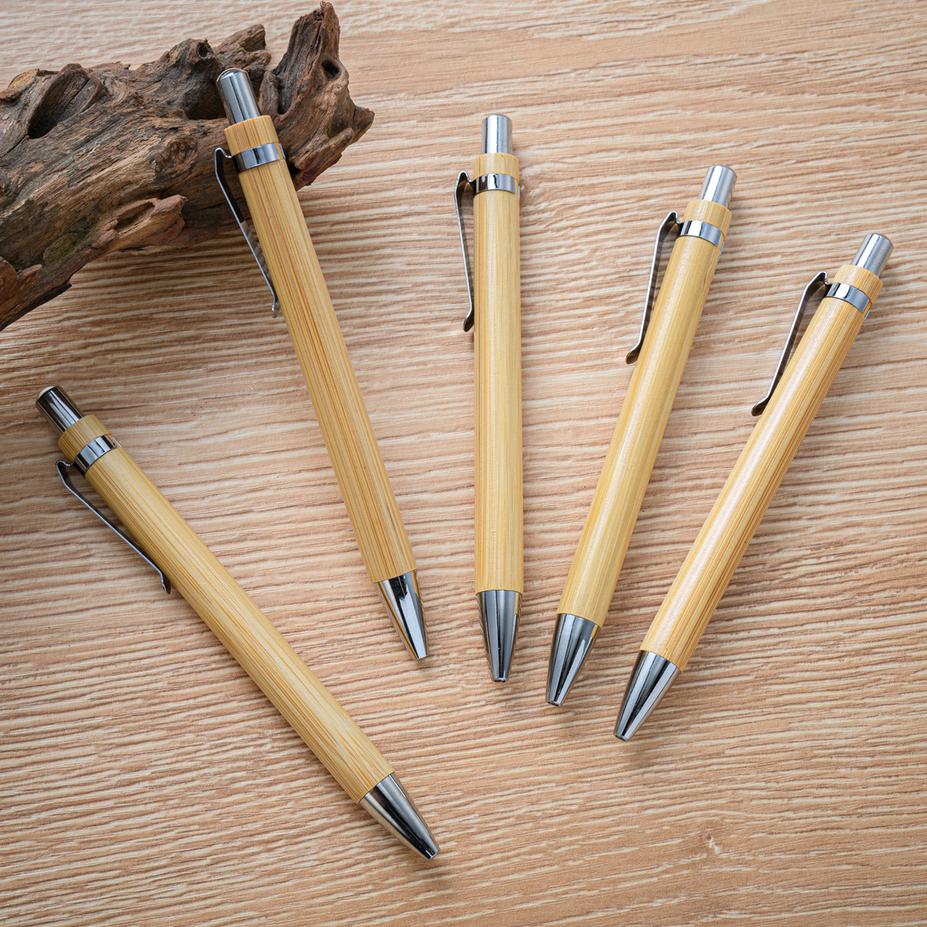 Bamboo Pen Spot Wholesale Bamboo Material Advertising Pen Ballpoint Pen Printable logo Gift Pen Press Bamboo Pen