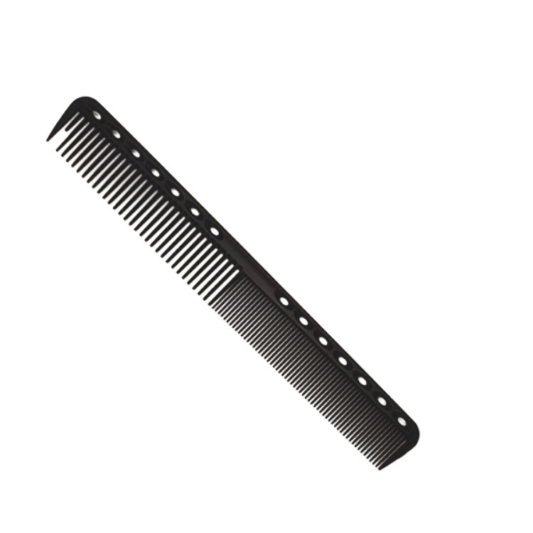 Cross-border hot sale hair salon push edge ultra-thin plastic carbon fiber cutting hair comb double-sided dense tooth shape hair comb