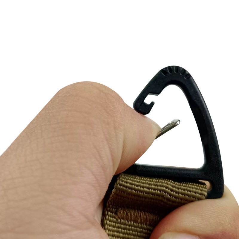 Tactical Nylon Ribbon Backpack Hanging Buckle Single Point Triangle Buckle Multifunctional Carabiner Tactical Accessories Keychain