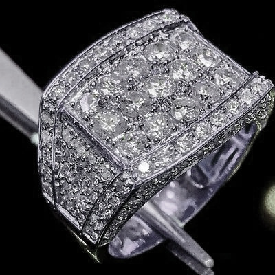 Wecheng wish Europe and the United States new atmosphere hip hop wind Men's Rhinestone ring cross-border Street Tide brand jewelry wholesale
