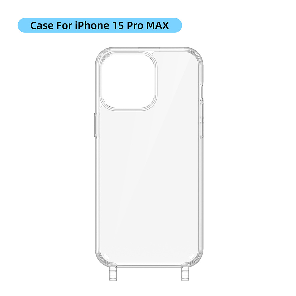 Exclusive for Apple iPhone16 Pro Max Crossbody Lanyard Phone Case Transparent Material 2 in 1