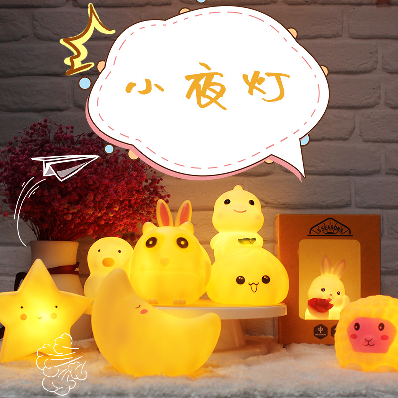 Cartoon Luminous Toy Night Market Stall Ring Internet Celebrity Atmosphere Night Light Children's Creative Gift Night Light in stock