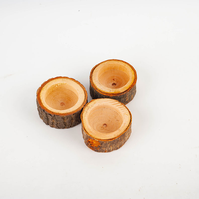 Amazon mini wedding props dining table wooden tree pile succulent small pot decorative Candlestick bark wooden pile candle