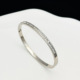 [4003] round diamond bracelet steel color