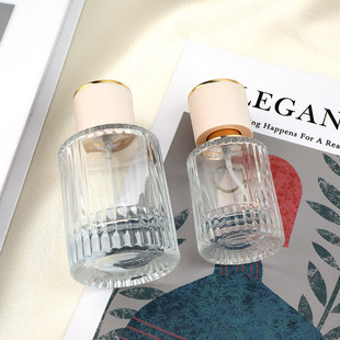Factory wholesale screw round transparent glass bottle perfume bottle spray bottle cosmetics bottle 30ml/50ml