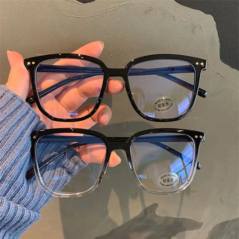 2023 new anti-blue light glasses female Korean style plain student glasses frame male generation finished myopia glasses