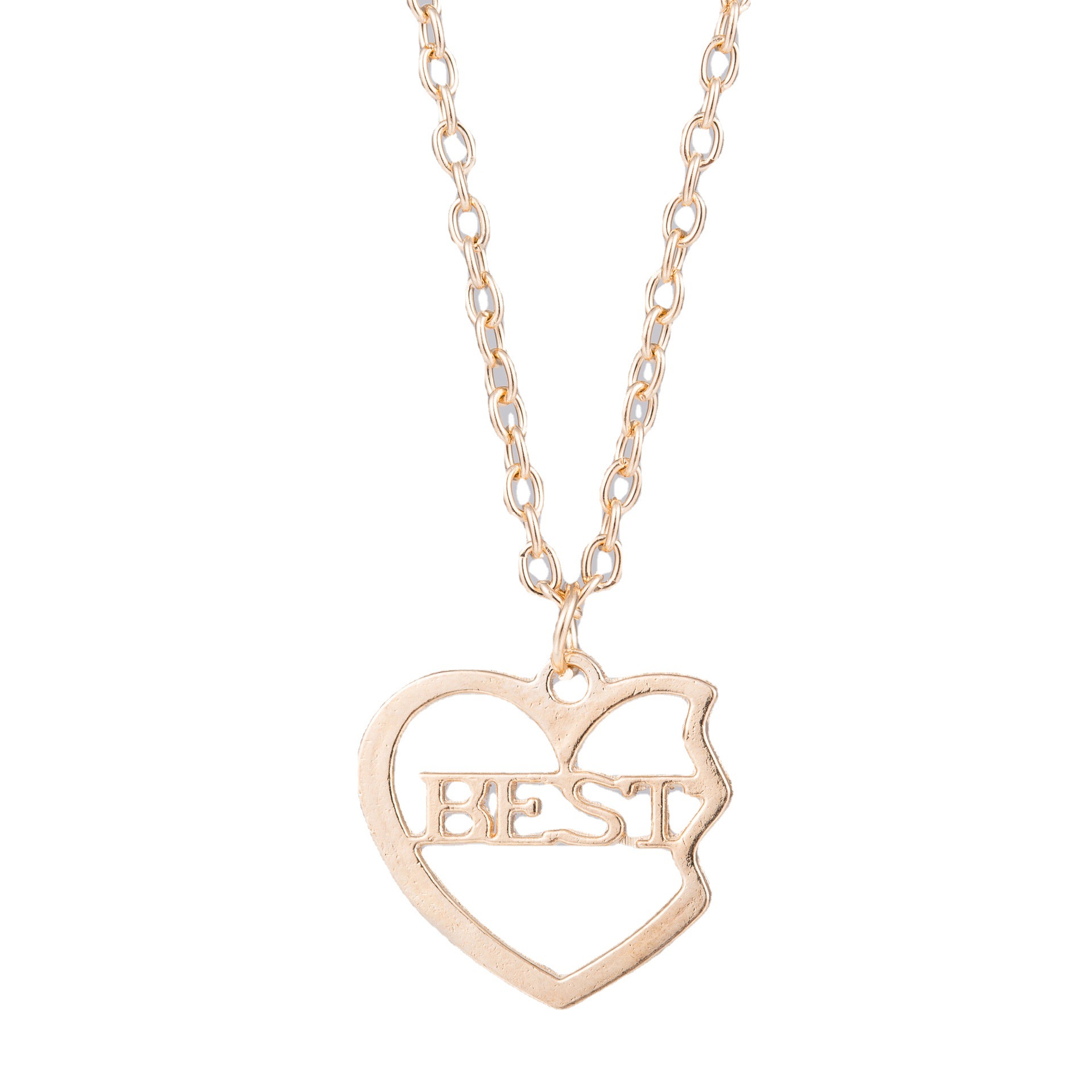 European and American jewelry BEST FRIENDS heart-shaped box pendant girlfriends pendant heart-shaped necklace
