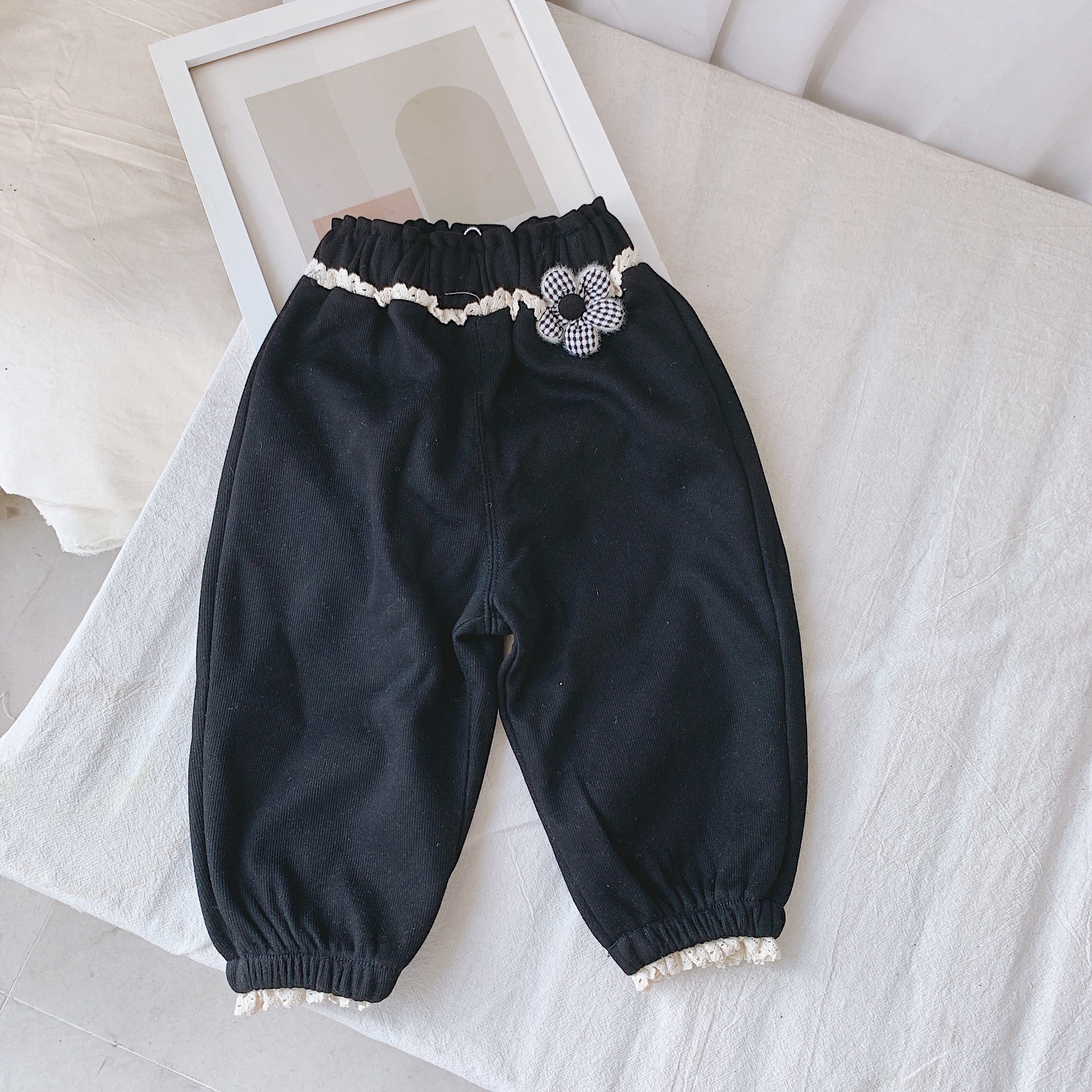 2022 autumn 0-3 years old girl baby South Korea Western style trendy loose casual pants trousers outer wear sports pants