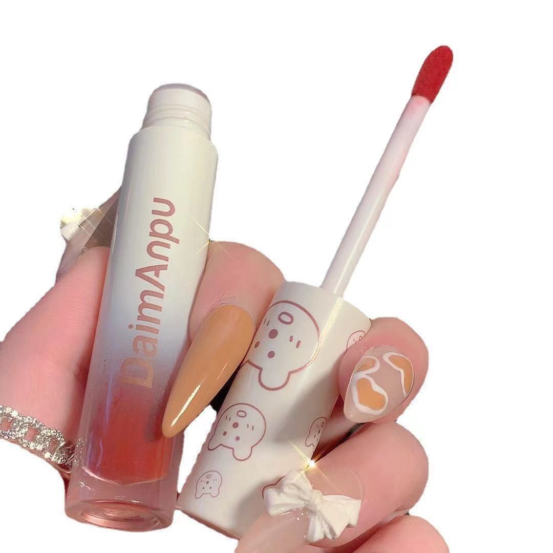 Bear Mirror Lip Glaze Water Glass Lip Gloss Lip Honey Moisturizing Lipstick Student Cheap Doodle