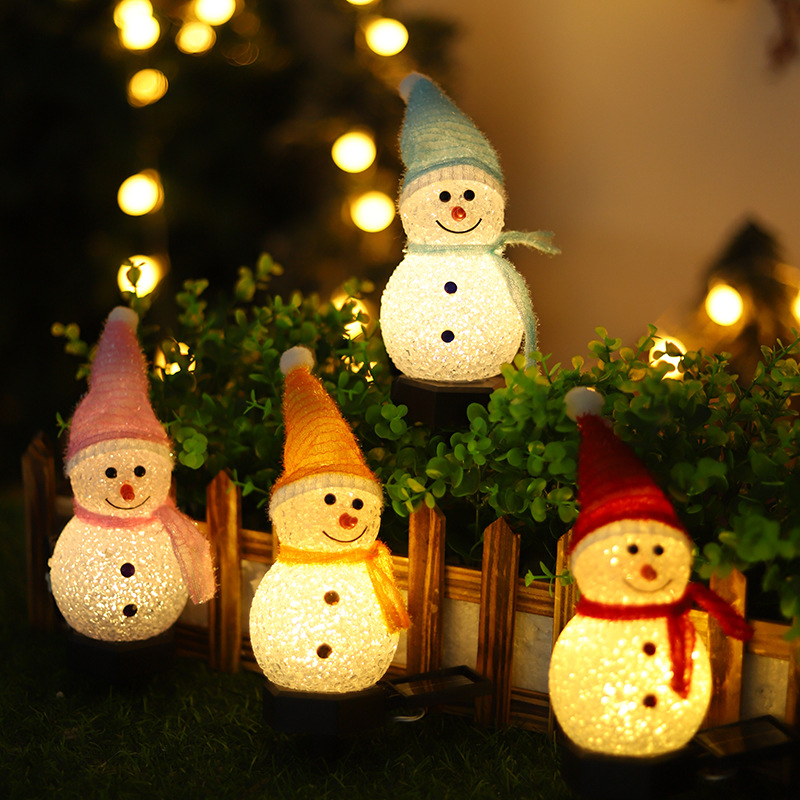 Snowman Solar Landscape Light Lawn Light Garden Set Christmas Light Outdoor Light String Decoration Waterproof Grass Light