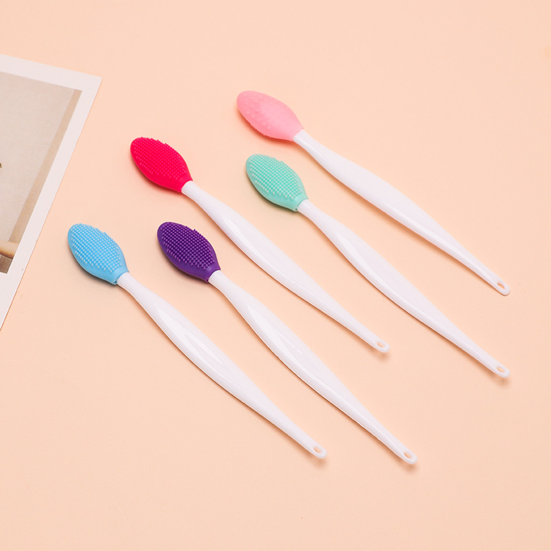 Silicone nose washing brush long handle multi-effect beauty tool blackhead brush pore cleaning artifact face dead angle cleaning brush