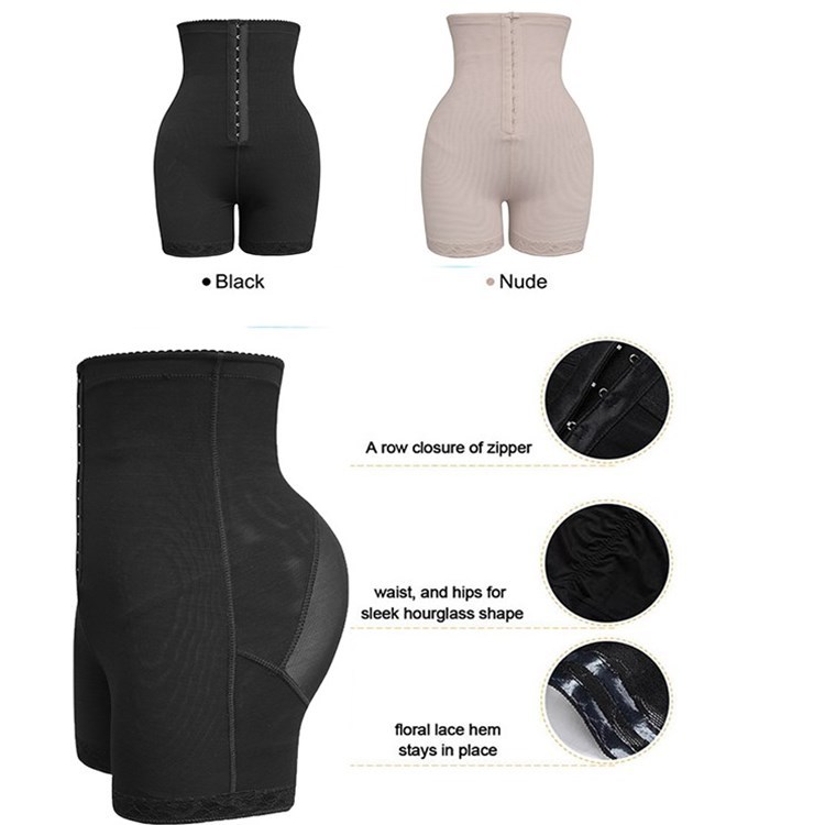High-waisted tummy-control leggings with button closure, shapewear pants, lace hip-lifting and waist-slimming pants, lightweight and breathable women's briefs